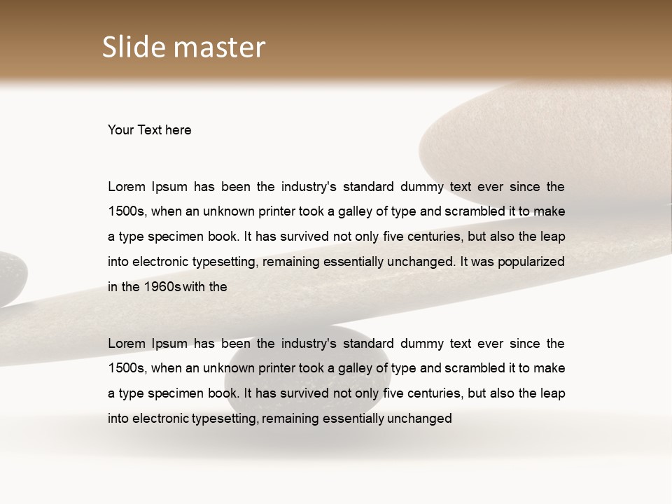 Stick Balance White PowerPoint Template