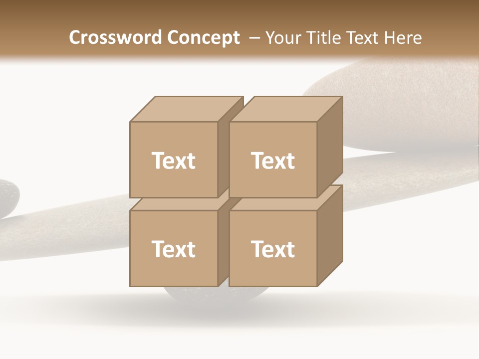 Stick Balance White PowerPoint Template