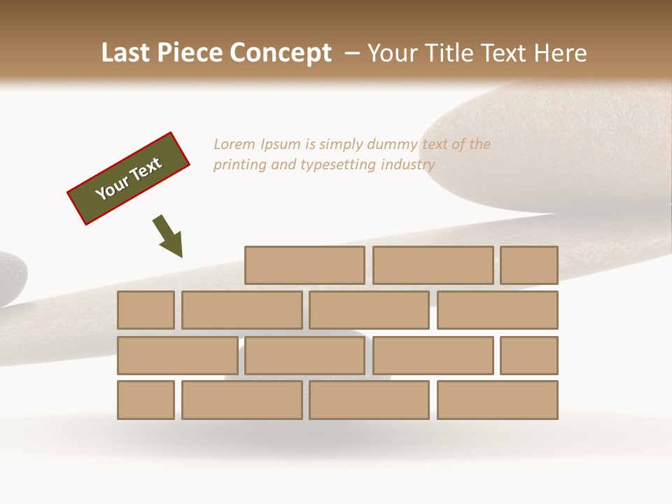 Stick Balance White PowerPoint Template