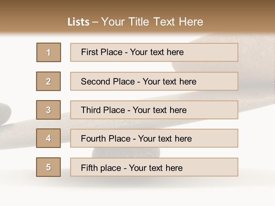 Stick Balance White PowerPoint Template