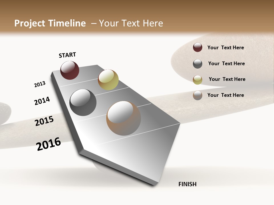 Stick Balance White PowerPoint Template