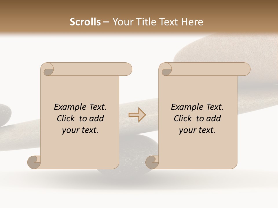 Stick Balance White PowerPoint Template