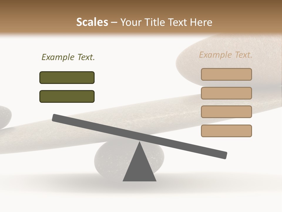 Stick Balance White PowerPoint Template