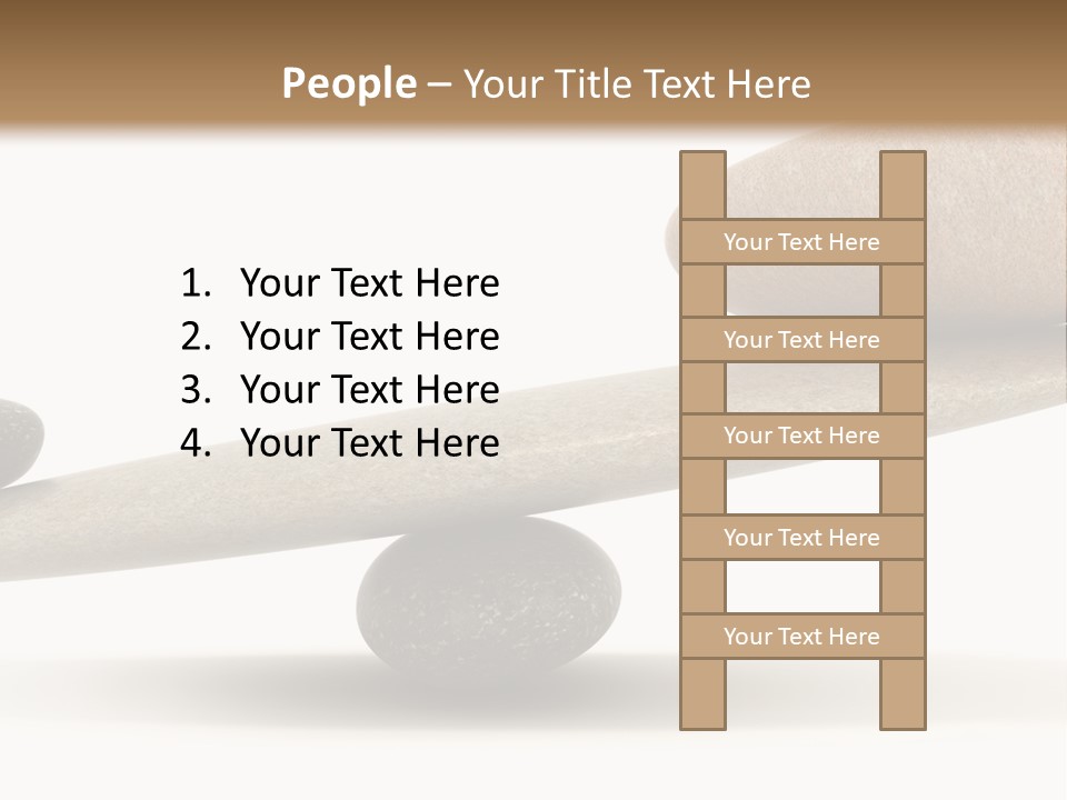 Stick Balance White PowerPoint Template