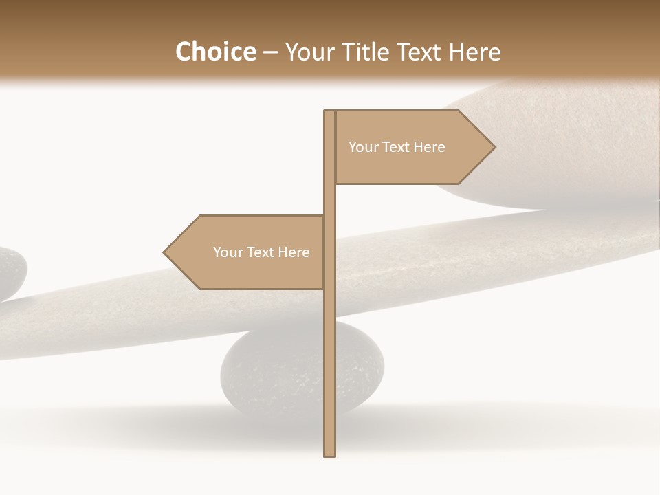 Stick Balance White PowerPoint Template