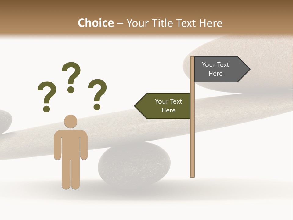 Stick Balance White PowerPoint Template