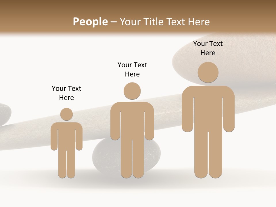 Stick Balance White PowerPoint Template