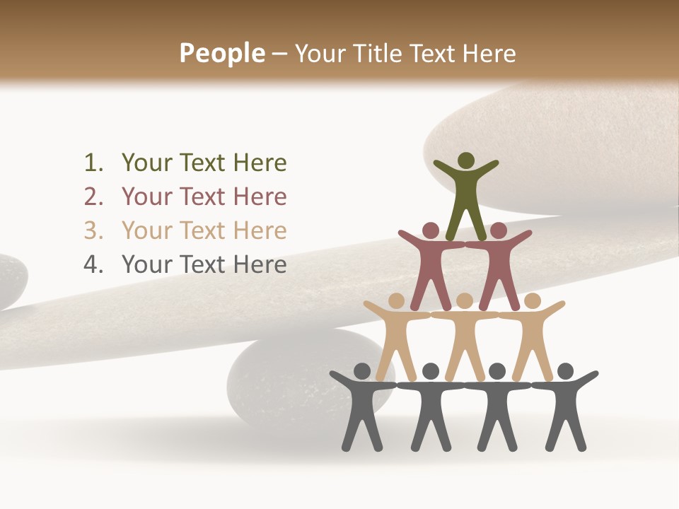 Stick Balance White PowerPoint Template