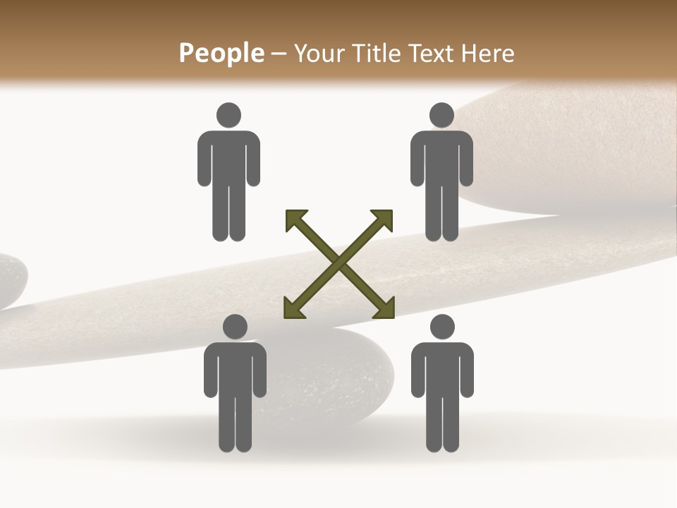 Stick Balance White PowerPoint Template
