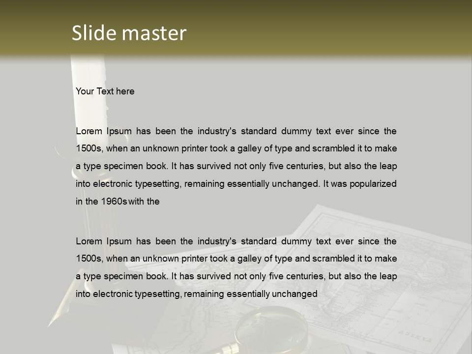 Handle Magnifier Table PowerPoint Template