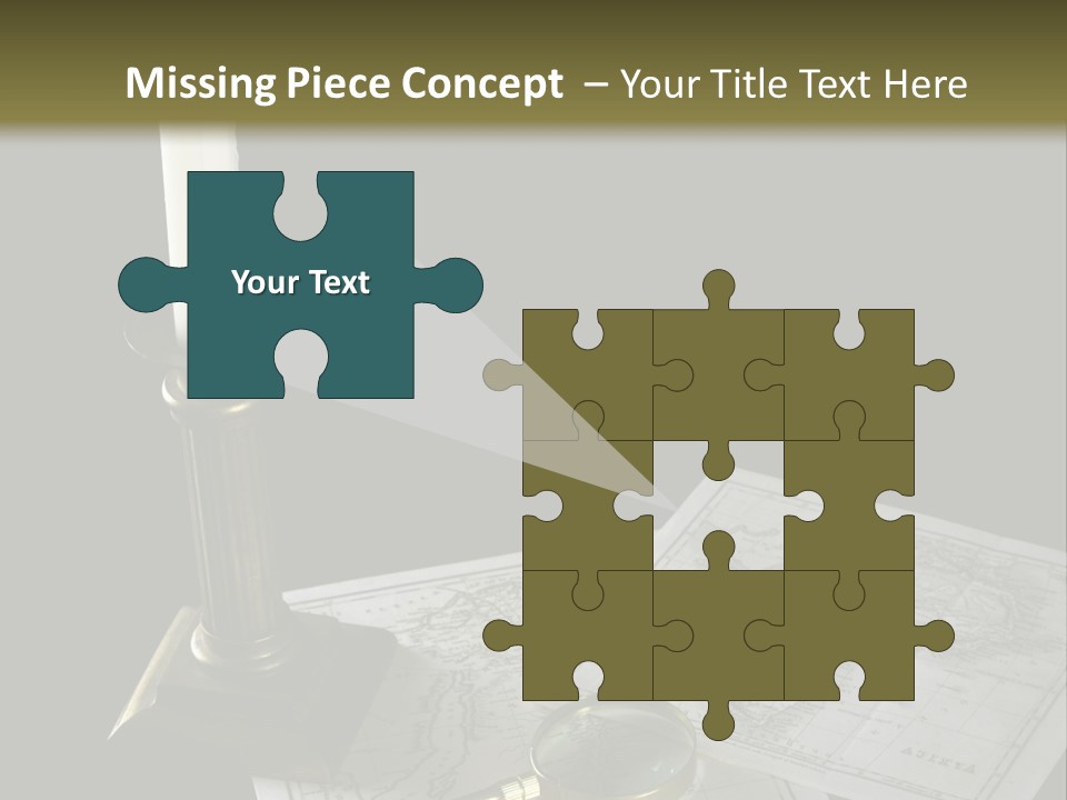 Handle Magnifier Table PowerPoint Template