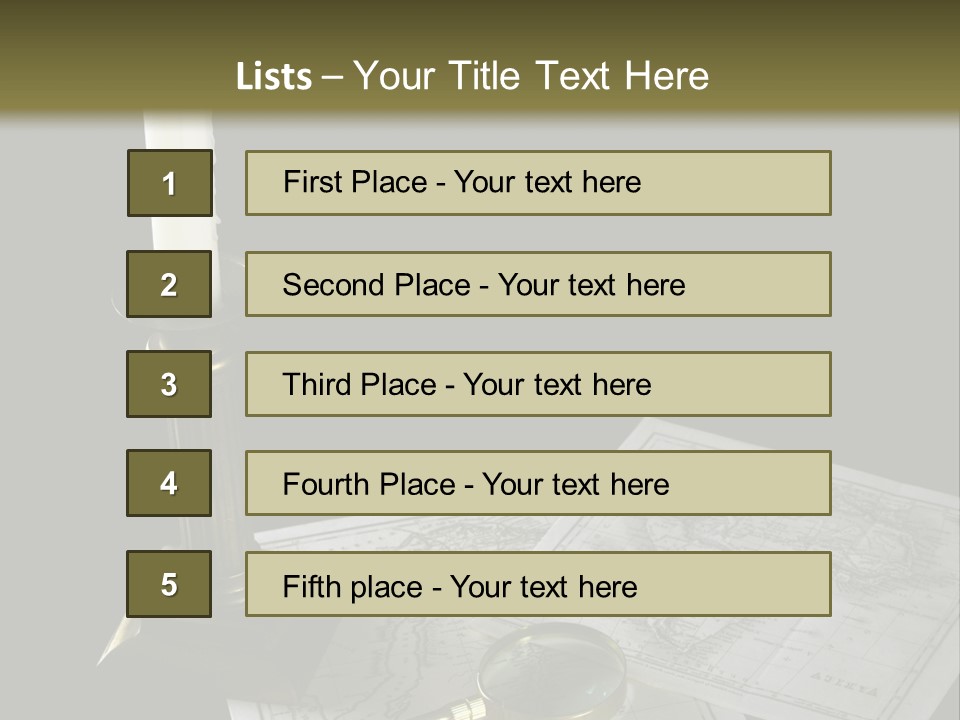 Handle Magnifier Table PowerPoint Template