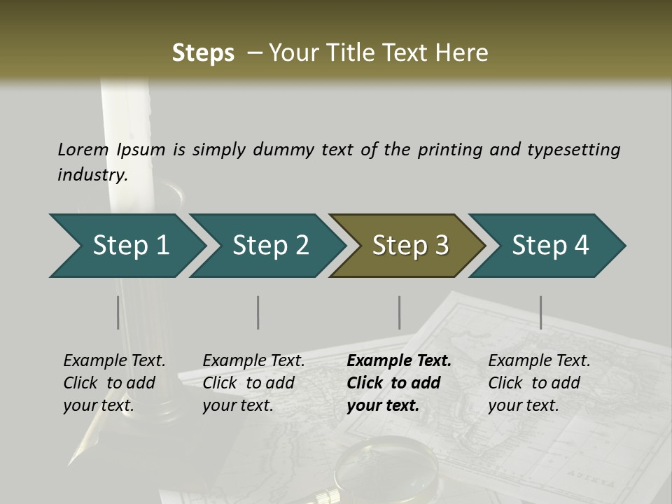 Handle Magnifier Table PowerPoint Template