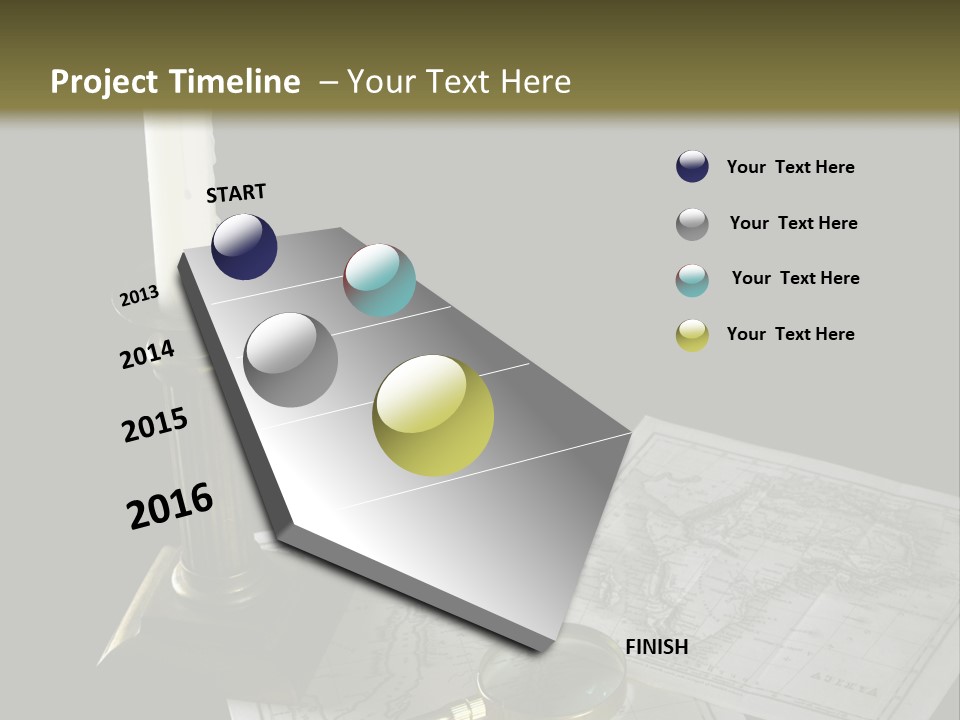Handle Magnifier Table PowerPoint Template