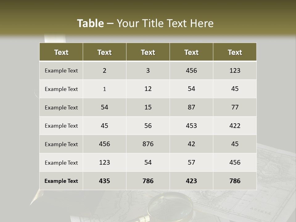 Handle Magnifier Table PowerPoint Template