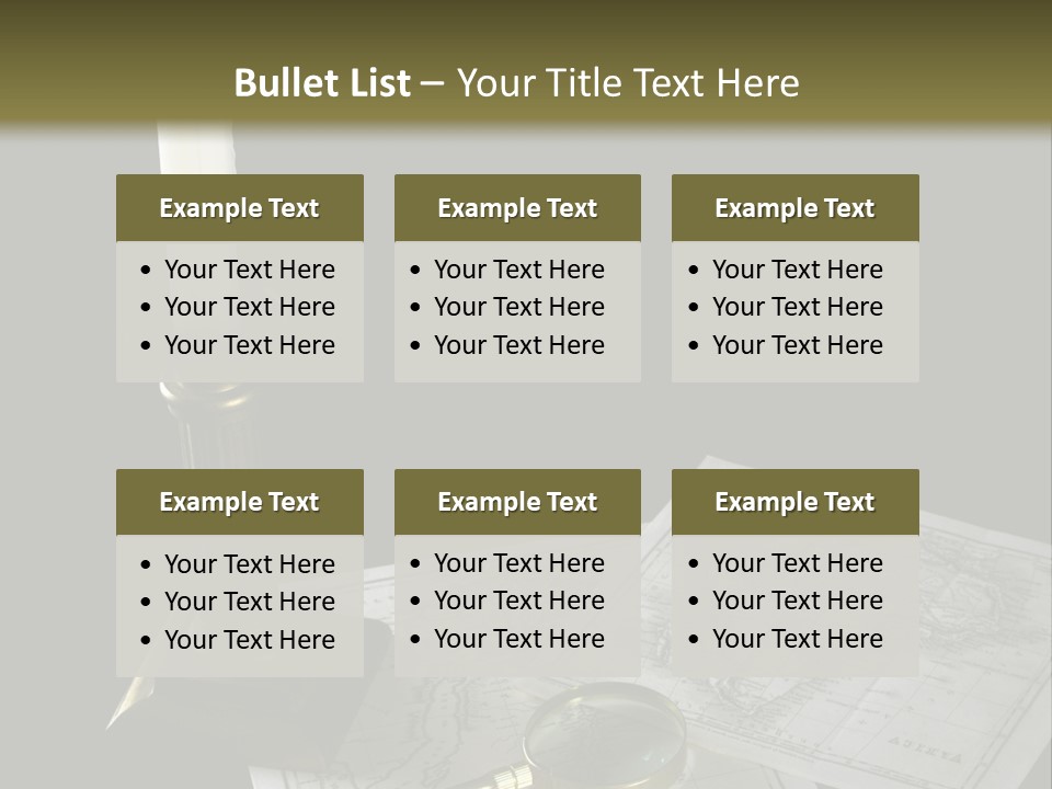 Handle Magnifier Table PowerPoint Template
