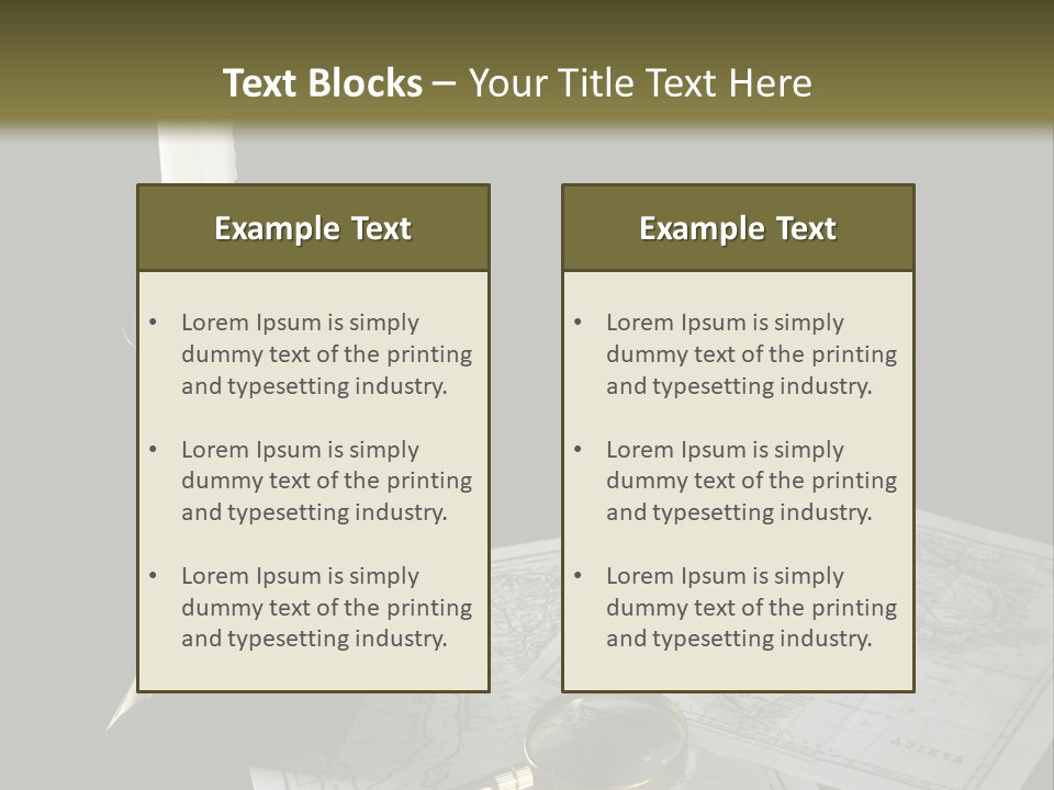 Handle Magnifier Table PowerPoint Template