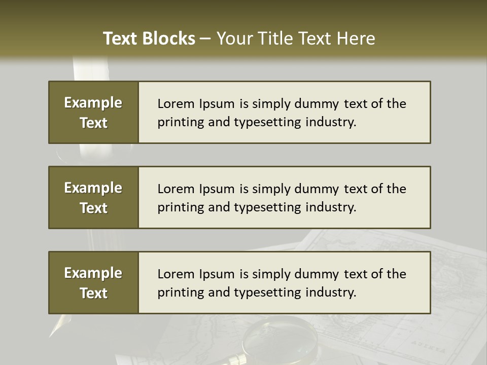 Handle Magnifier Table PowerPoint Template
