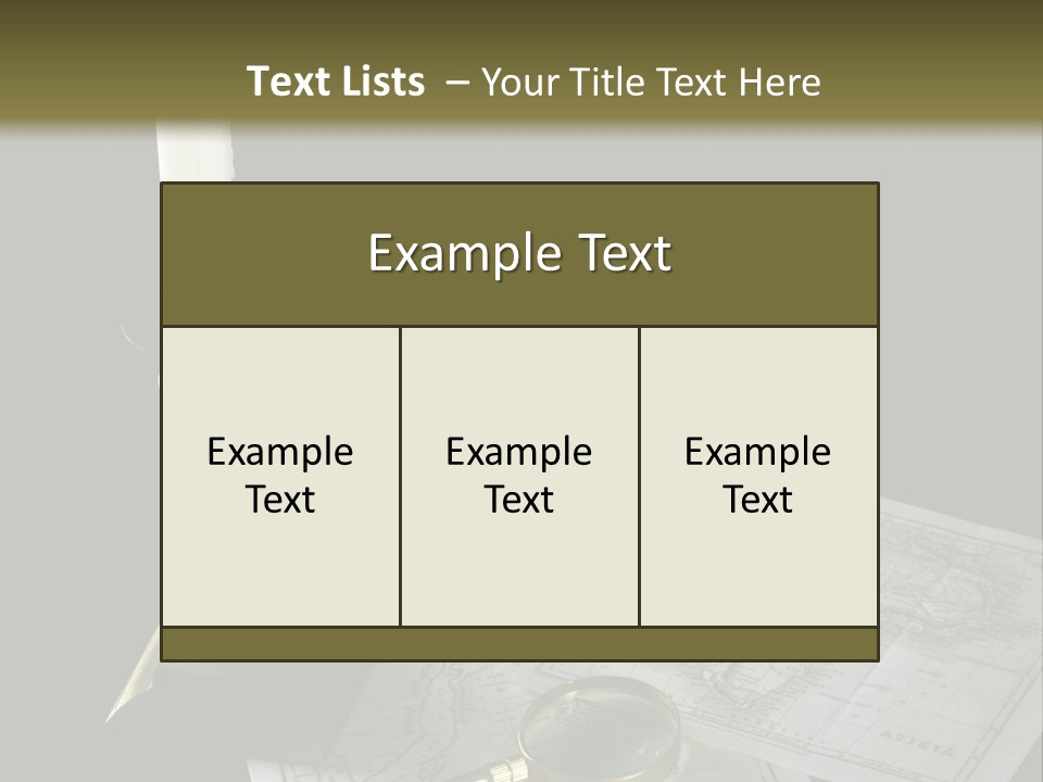 Handle Magnifier Table PowerPoint Template