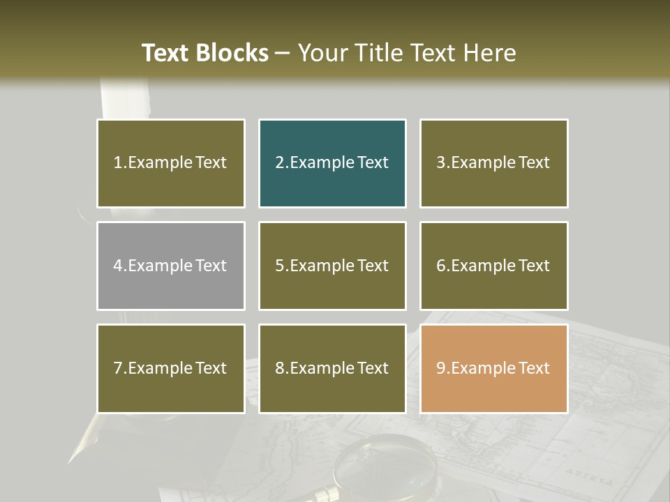 Handle Magnifier Table PowerPoint Template