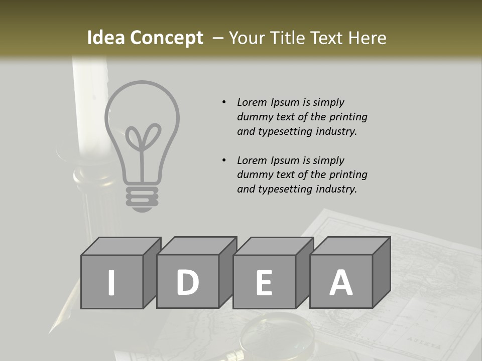 Handle Magnifier Table PowerPoint Template