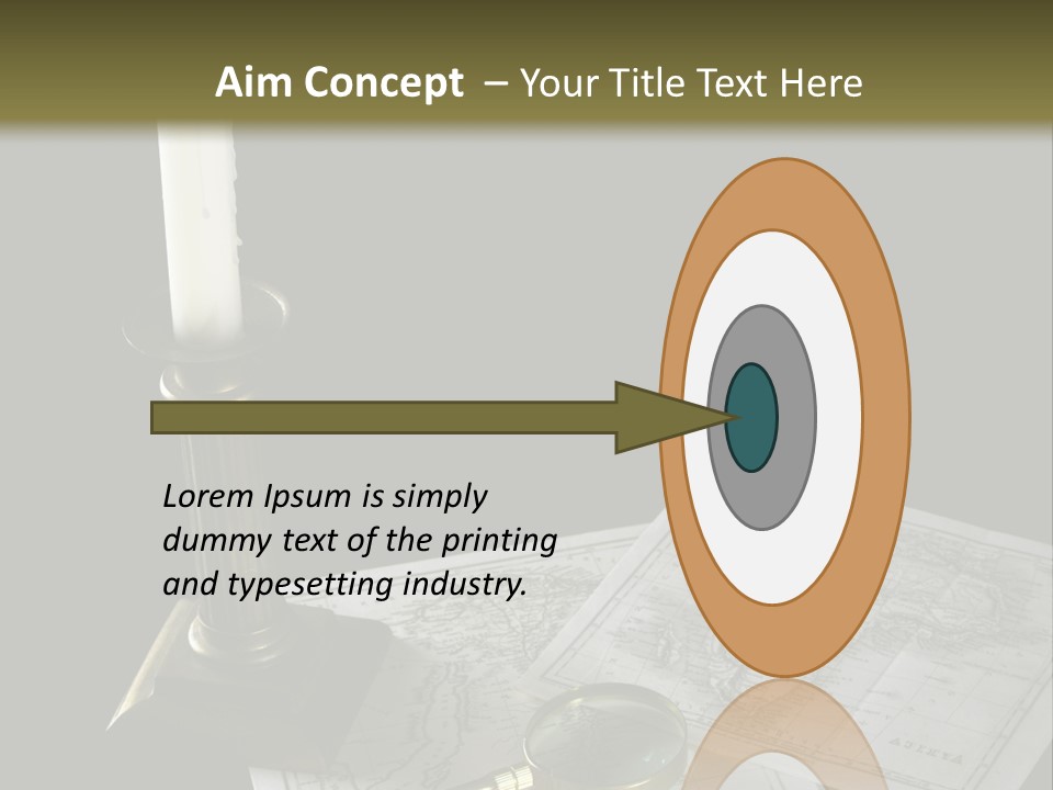 Handle Magnifier Table PowerPoint Template