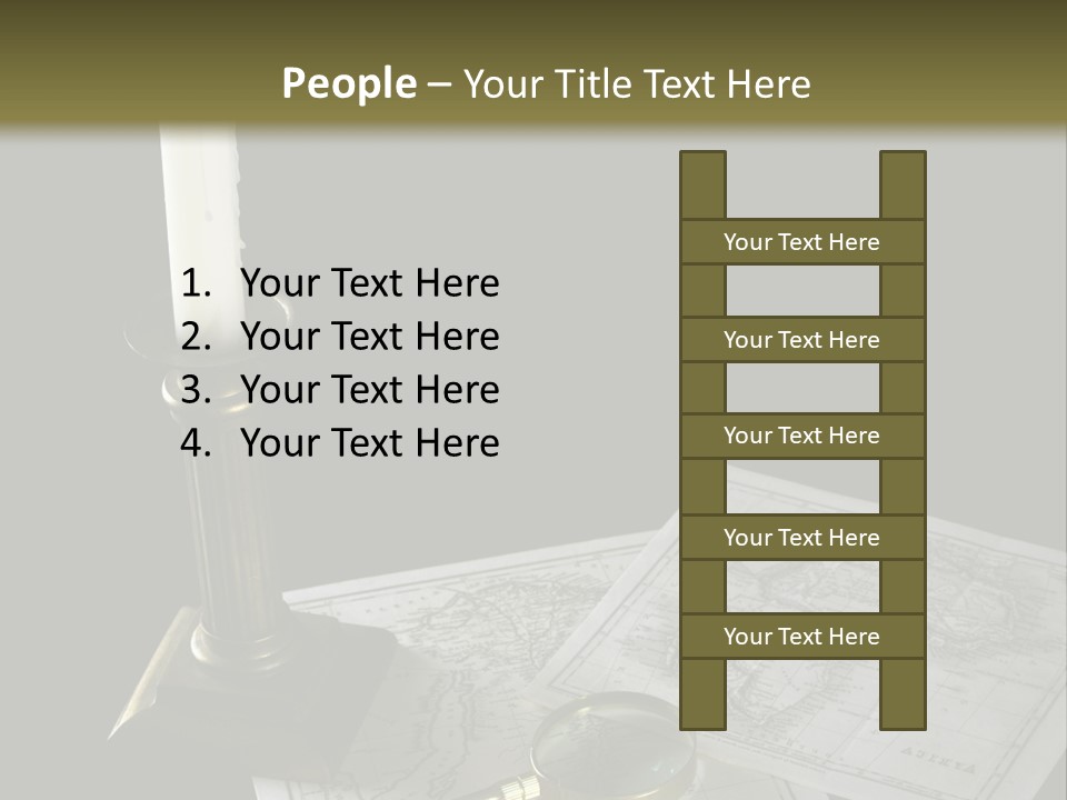 Handle Magnifier Table PowerPoint Template