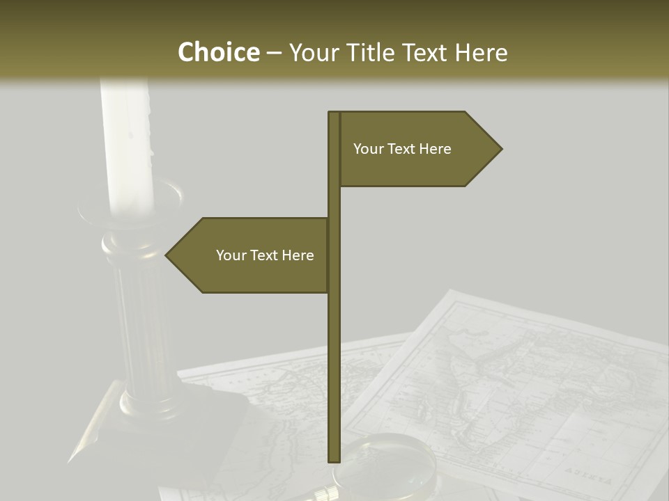 Handle Magnifier Table PowerPoint Template