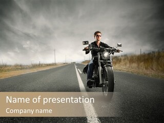 Boy Rider Speed PowerPoint Template