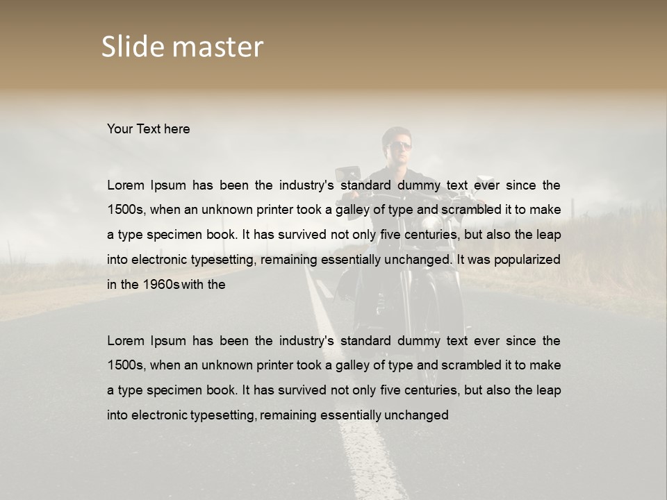 Boy Rider Speed PowerPoint Template