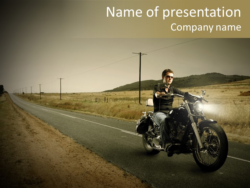 Adult Sky Sunglasses PowerPoint Template