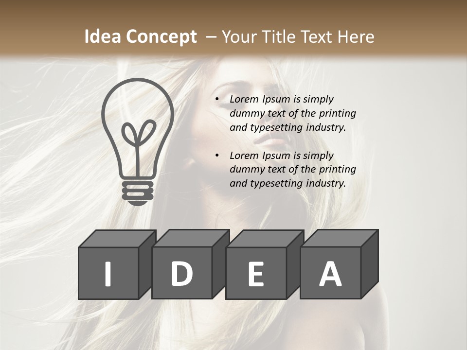 Beautiful Shampoo Human PowerPoint Template