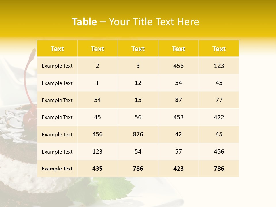 Ingredient Baked Pastry PowerPoint Template