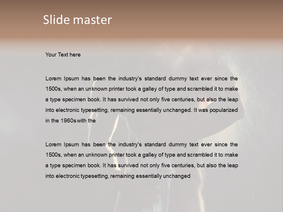 Gorgeous Beauty Man PowerPoint Template