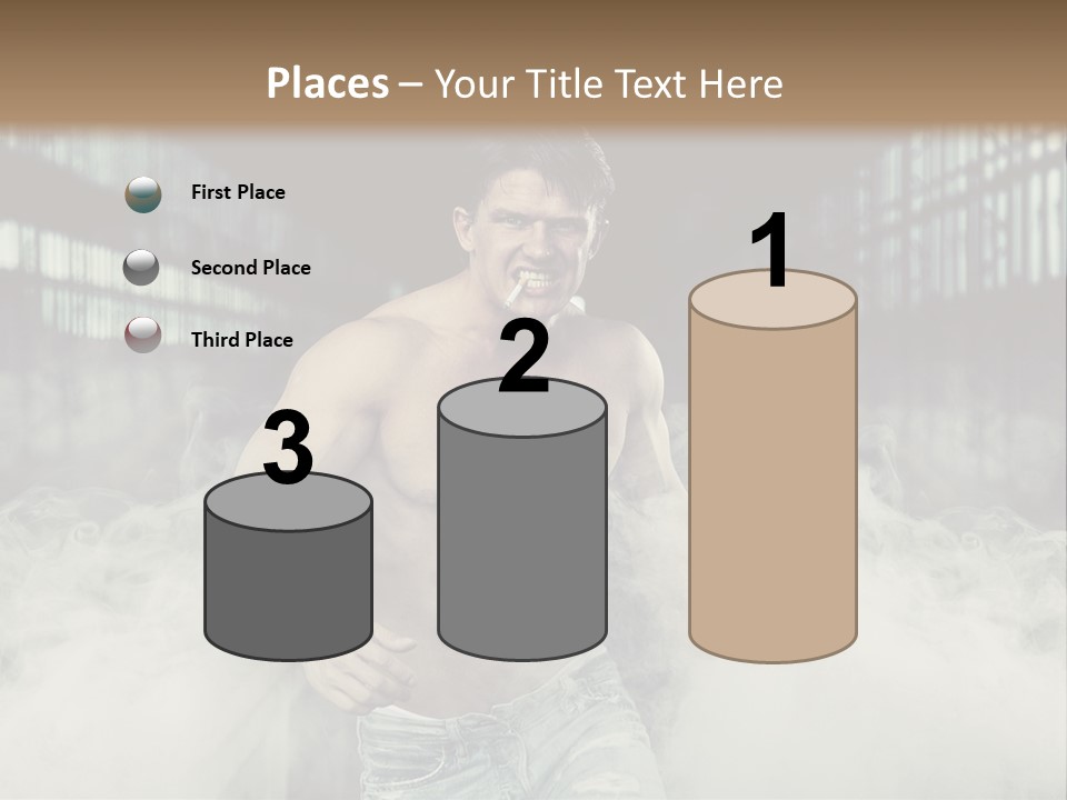 Cutout Expression Serious PowerPoint Template