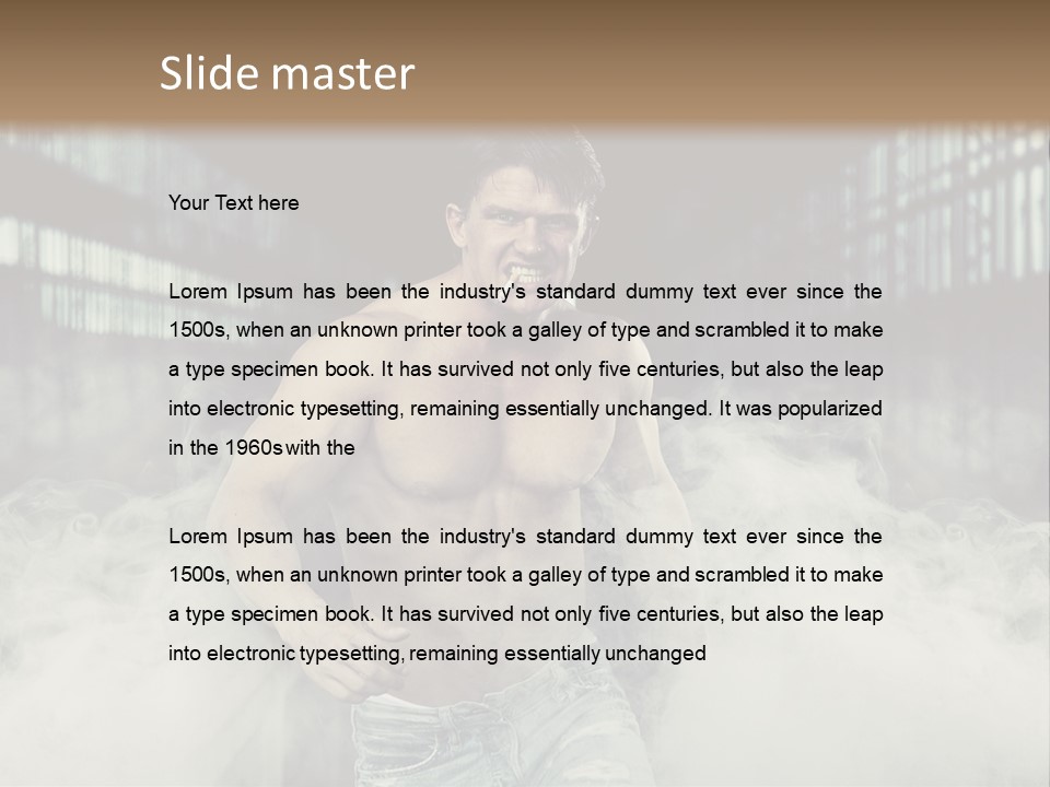 Cutout Expression Serious PowerPoint Template