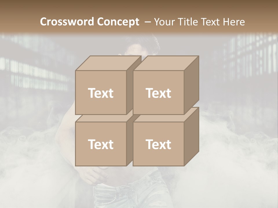 Cutout Expression Serious PowerPoint Template
