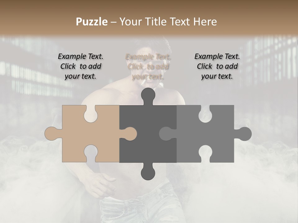 Cutout Expression Serious PowerPoint Template