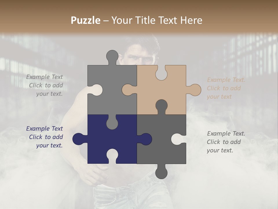 Cutout Expression Serious PowerPoint Template