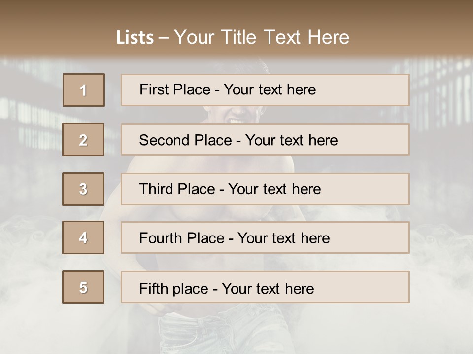 Cutout Expression Serious PowerPoint Template
