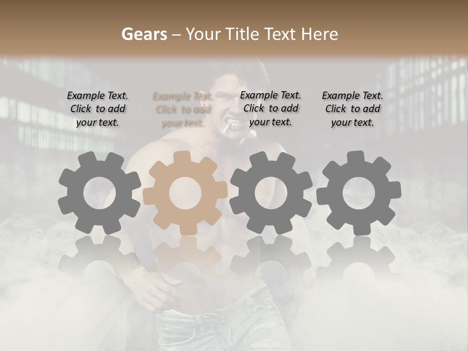 Cutout Expression Serious PowerPoint Template