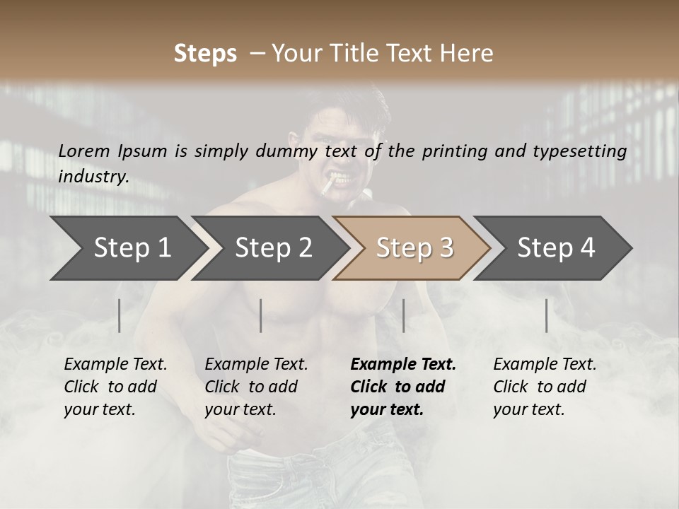 Cutout Expression Serious PowerPoint Template