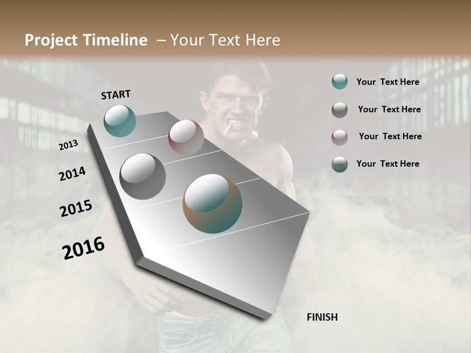 Cutout Expression Serious PowerPoint Template