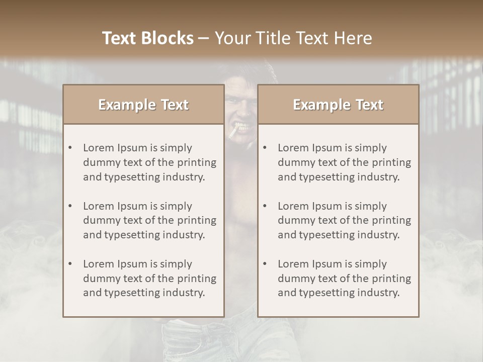Cutout Expression Serious PowerPoint Template