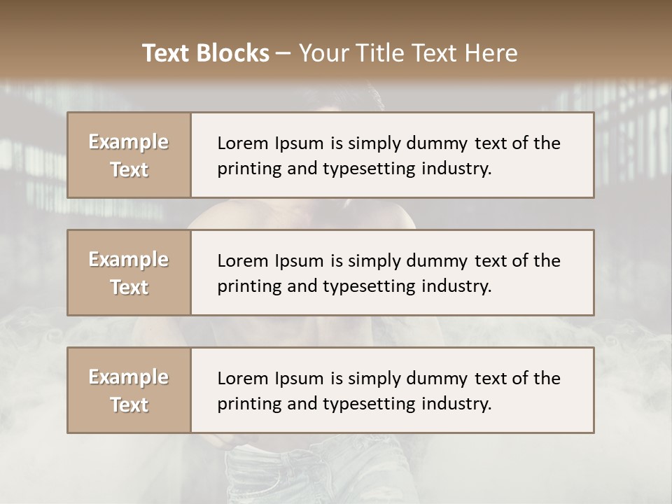 Cutout Expression Serious PowerPoint Template