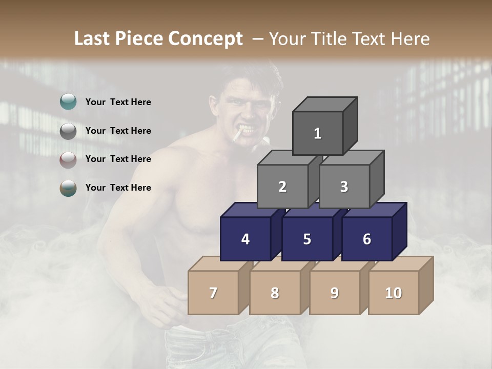 Cutout Expression Serious PowerPoint Template