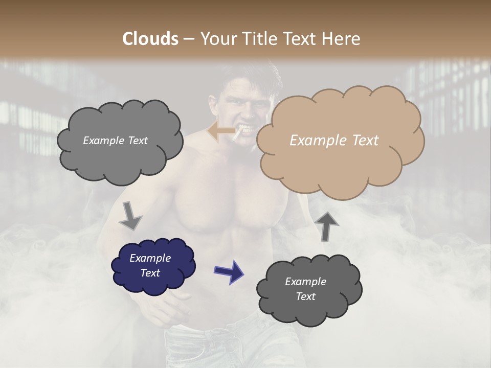 Cutout Expression Serious PowerPoint Template