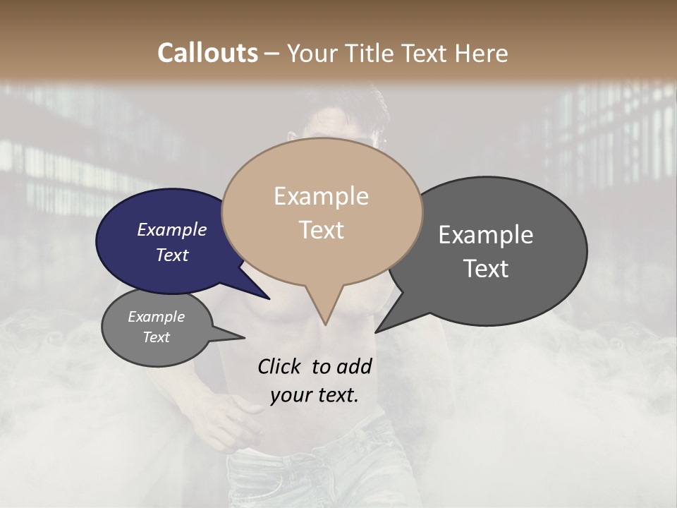 Cutout Expression Serious PowerPoint Template