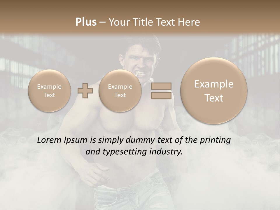 Cutout Expression Serious PowerPoint Template