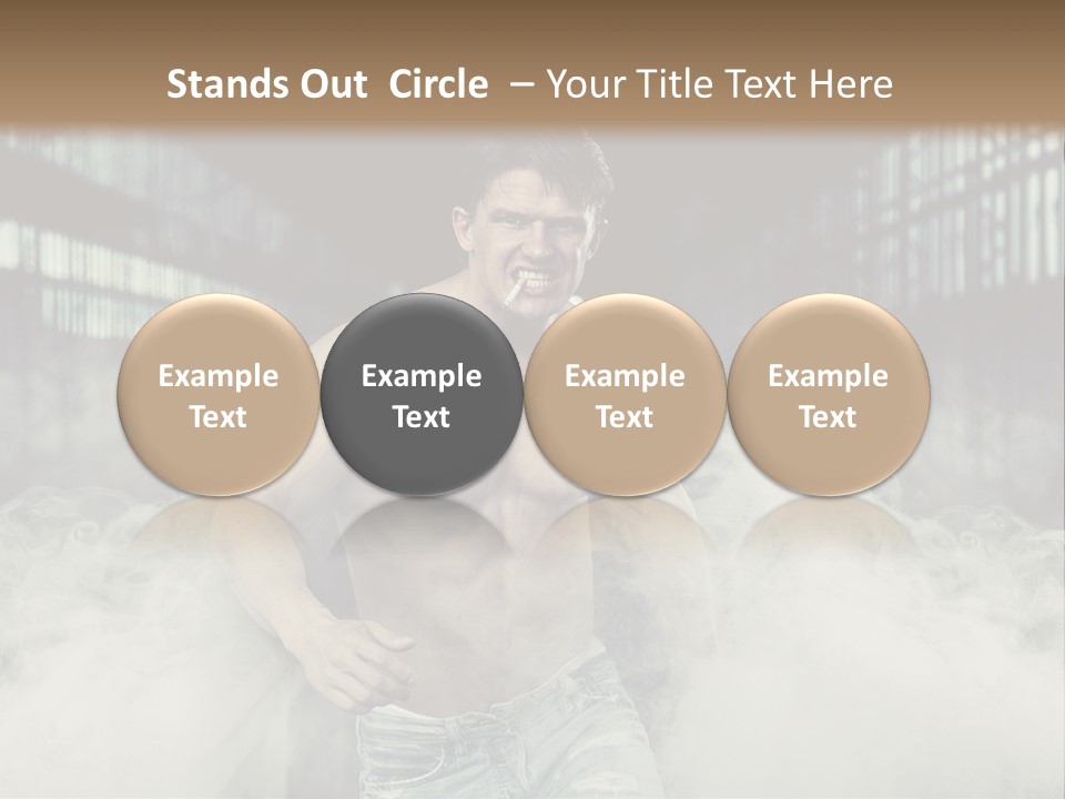 Cutout Expression Serious PowerPoint Template